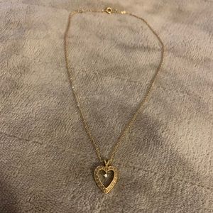 Gold heart shaped necklace